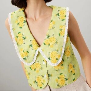 Rachel Antonoff Georgia Floral Collared Top